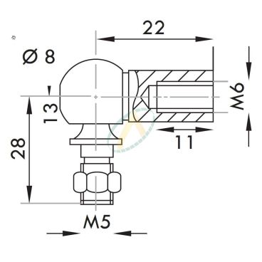 Cage acier taraudé M6 avec...