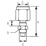 Raccord pour manomètre (Montage passe cloison) diamètre 63