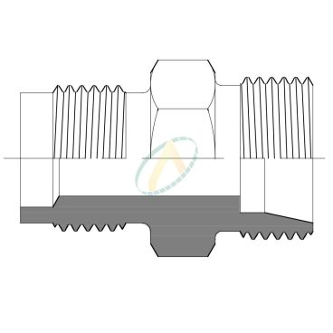 Adaptateur droit mâle 17...