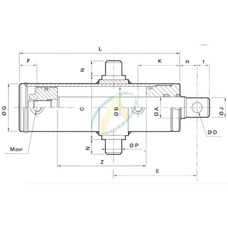 Vérin double force de fendeuse hydraulique