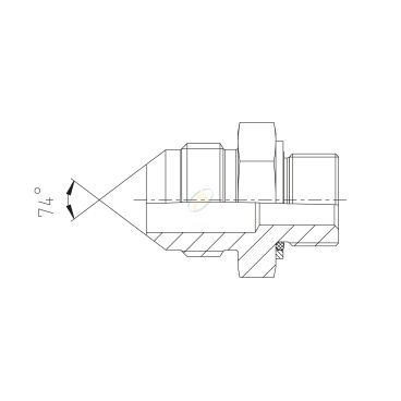 Adaptateur droit mâle 7/16...