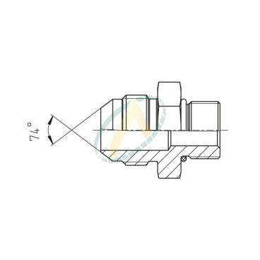 Adaptateur droit mâle 3/4...