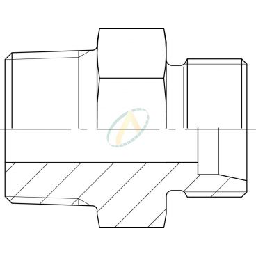 Adaptateur droit mâle 6L...