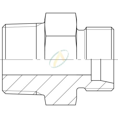 Adaptateur droit mâle 33 GAZ - mâle 11/4 BSPT