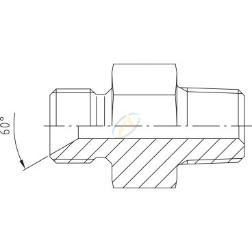 Adaptateur droit mâle 3/8...