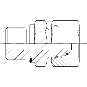Adaptateur droit mâle 1/4...