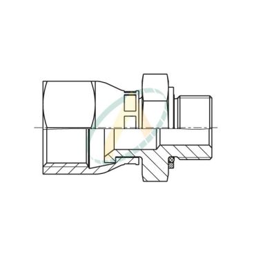 Adaptateur droit mâle 3/8...