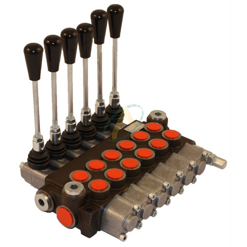 Distributeur hydraulique manuel monobloc 40 l/min 6 fonctions