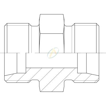 Union droit mâle 20S DIN -...