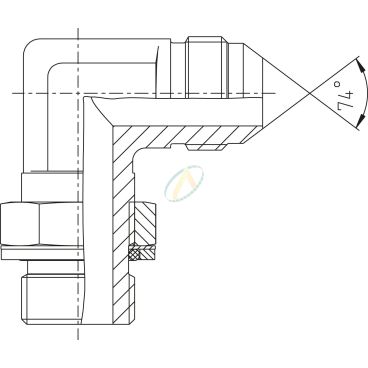 Adaptateur coudé 90° mâle...