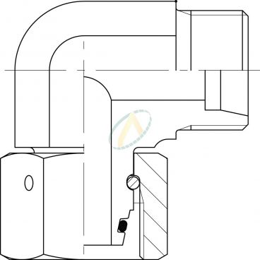 Union coudé 90° mâle 6L DIN...