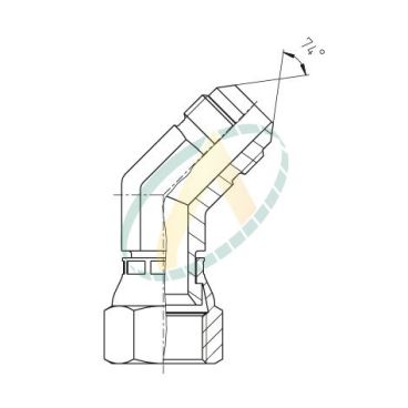 Union coudé 45° mâle 1"5/16...