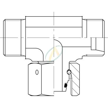Union en té mâle 10S DIN -...