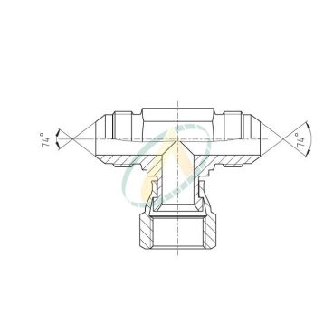 Union en té mâle 7/16 JIC -...