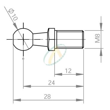Rotule acier diamètre 10 mm...