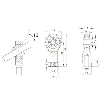 Chape acier à œil...