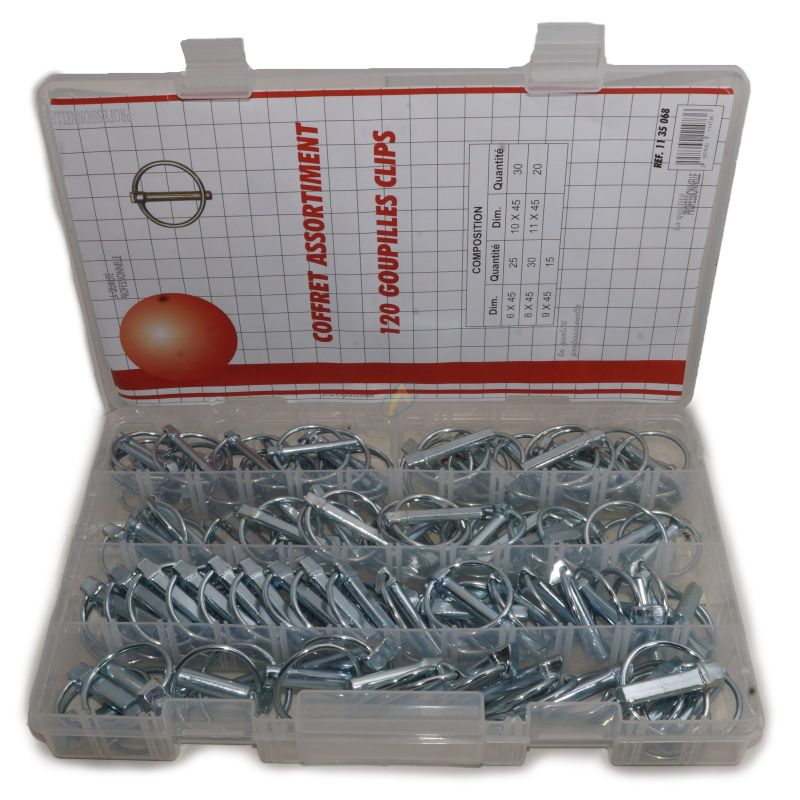 Coffrets de 120 Goupilles Clips