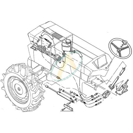 Direction hydrostatique pour SAME Falcon et Minitauro 60 (4 roues motrices)