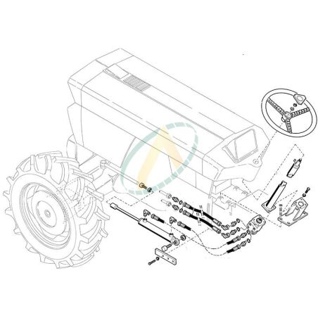 Direction hydrostatique pour SAME Corsaro 70 et Saturno 80 anciens modèles (2 ou 4 roues motrices)
