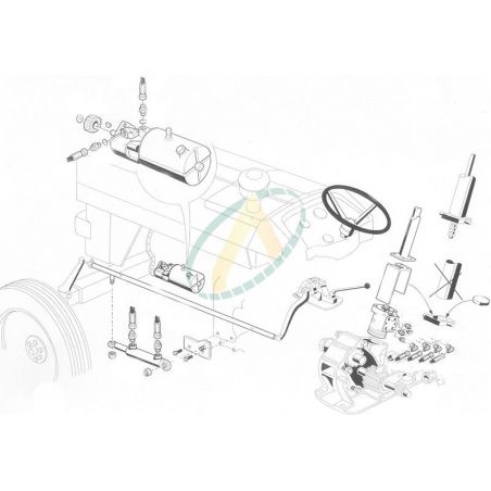 Direction hydrostatique pour  MASSEY FERGUSON 155 158 260