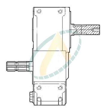 Boîtier réducteur inverseur 4:1