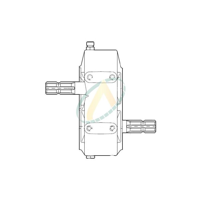 Boîtier multiplicateur en fonte rapport 1:3 mâle/mâle Boîtier multiplicateur en fonte rapport 1:3 mâle/mâle