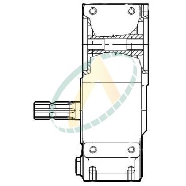 Boîtier inversion sens. Arbre mâle 1"3/8 / 16/32"