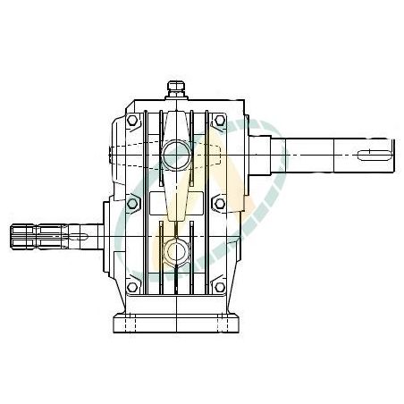 Boîtier arbres parallèles inversion sens. Arbre 1"3/8 / M12x30