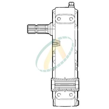 Boîtier multiplicateur, maintien de sens. Arbre mâle 1"3/8