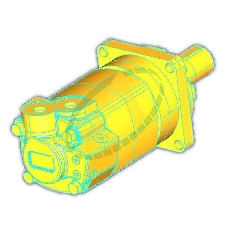 Moteur hydraulique Eaton 492 cm3 série 4000 - Arbre cylindrique ø40 mm - Flasque 4 trous