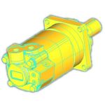 Moteur hydraulique Eaton 492 cm3 série 4000 - Arbre cylindrique ø40 mm - Flasque 4 trous