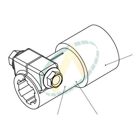 Manchon d'accouplement femelle pour arbre 32 mm