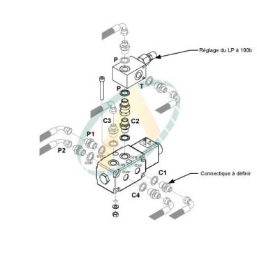 Kit sélecteur 5ème fonction supplémentaire pour distributeur à commandes basse pression