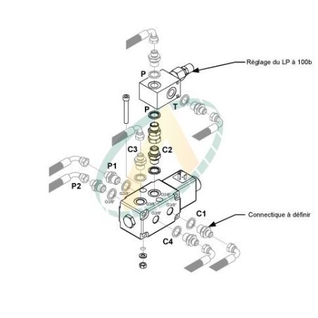 Kit sélecteur 5ème fonction supplémentaire pour distributeur à commandes basse pression