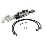 Troisième point hydraulique chape 32 mm et crochet 32 mm tige 50 mm entraxe fermé 745 mm, avec flexibles