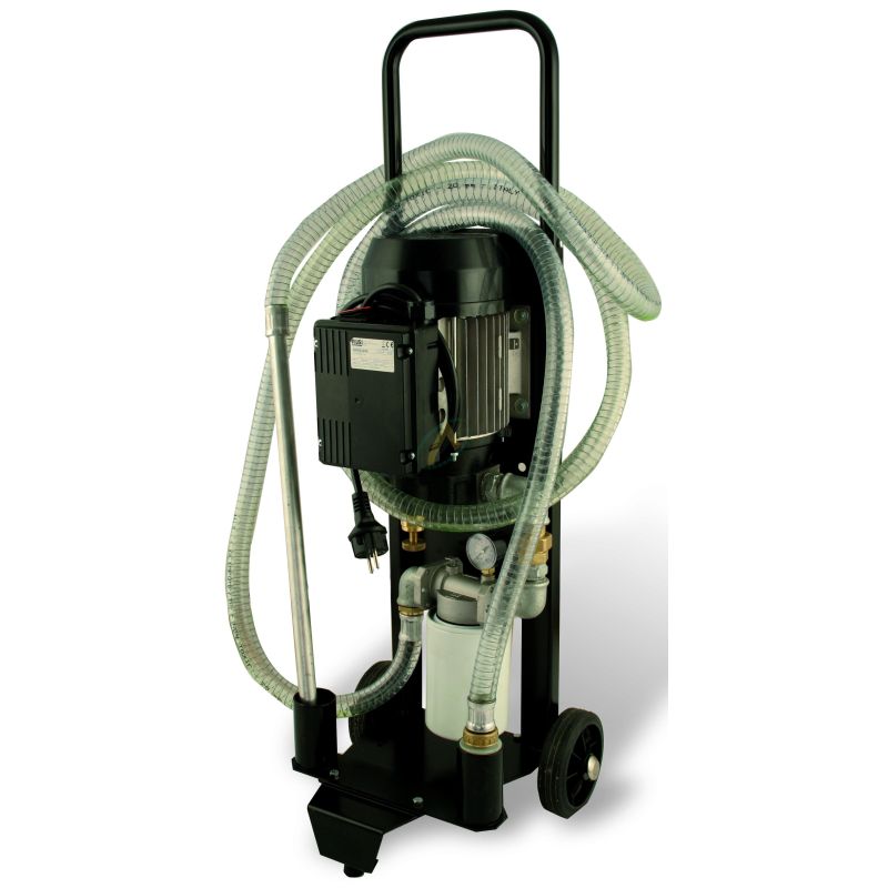 Pompe de transfert d'huile 60L/min avec filtration 10 microns Pompe de transfert d'huile 60L/min avec filtration 10 microns