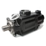 Pompe hydraulique pour camion PA double débit HYDRO LEDUC 52 à 75 cm3, flasque 4 trous 80x80, arbre 8 dents