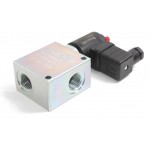 Electrovanne à clapet 2/2 simple normalement fermée 1/2", 12 VCC