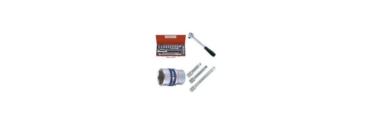 Cliquet et douille métrique, carré conducteur