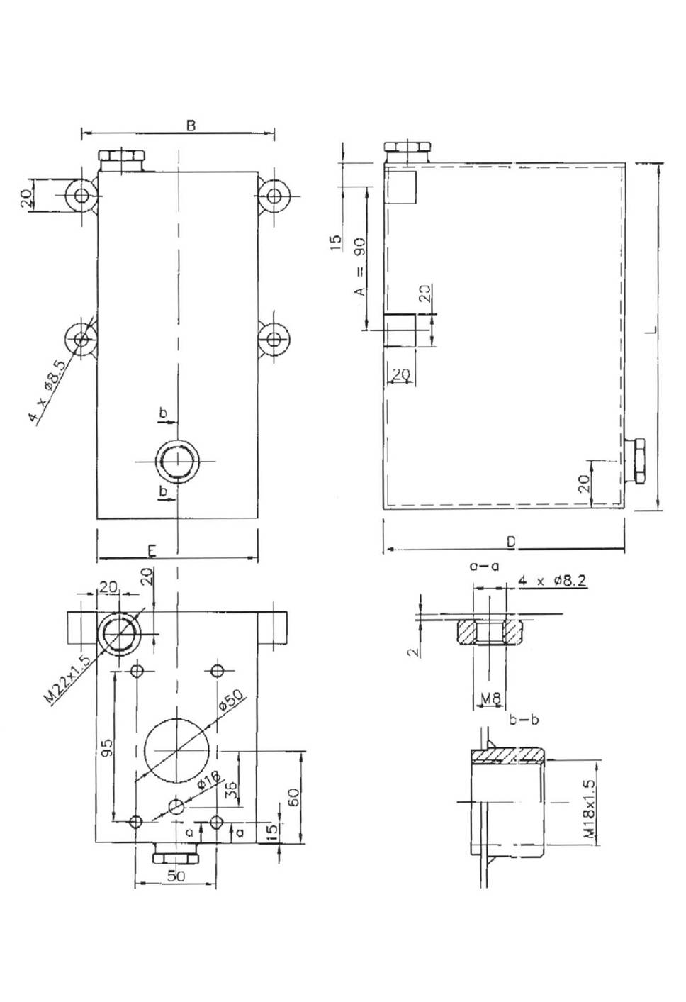 Schéma réservoir pour pompe double effet