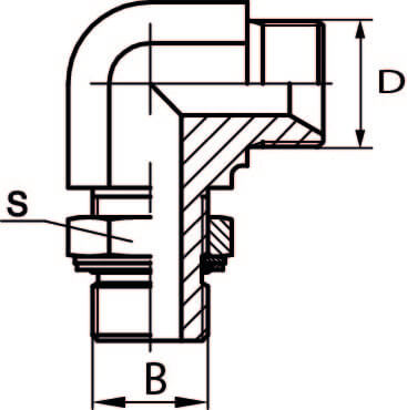 Adaptateur coude male/male hydraulique