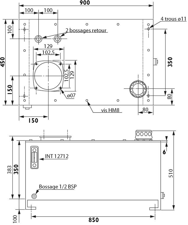 Réservoir Vertical Acier 100 litres