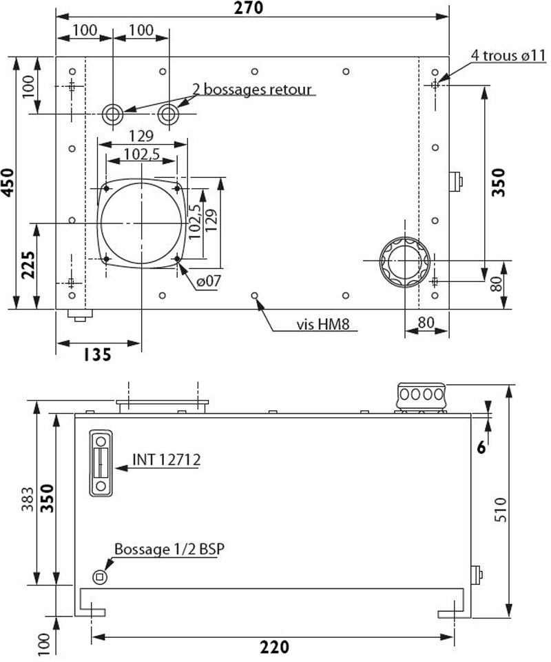 Réservoir Vertical Acier 30 litres