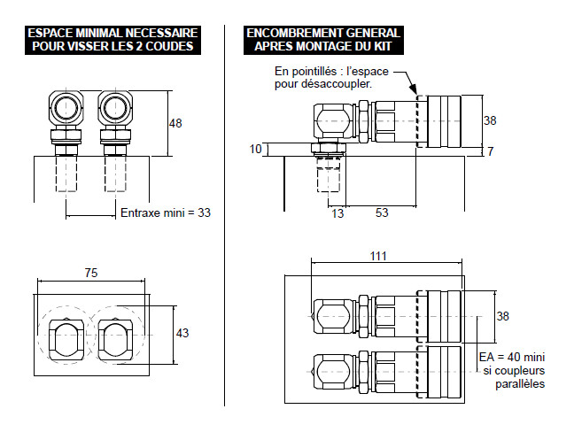 Accessoire de raccordement pour coupler iso A