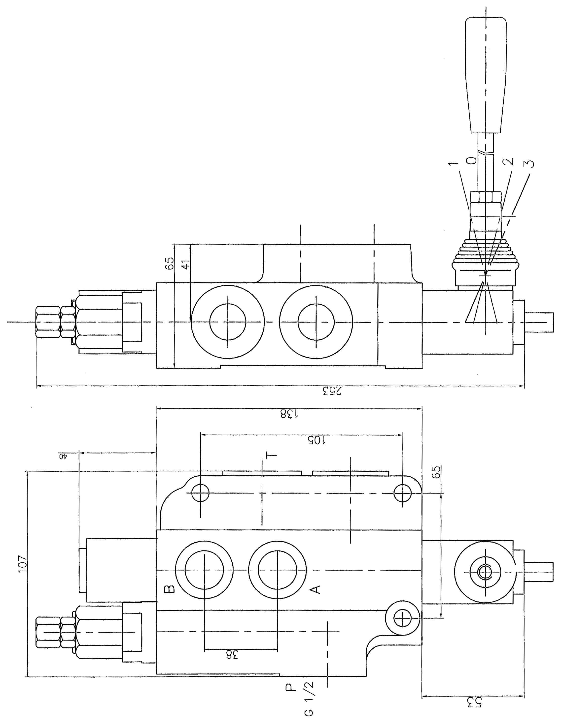 Distributeur hydraulique 85l/min pour fendeuse de bûches