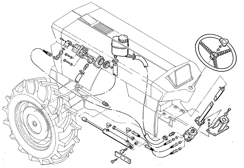 Tracteur Boule de volant adaptable Massey Ferguson, Ford, Case IH David  Brown