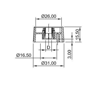 Bouton pour potentiomètre