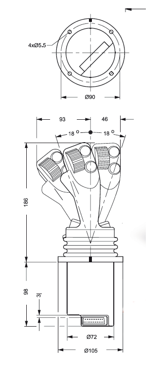 Manipulateur Danfoss proportionnel PROF1