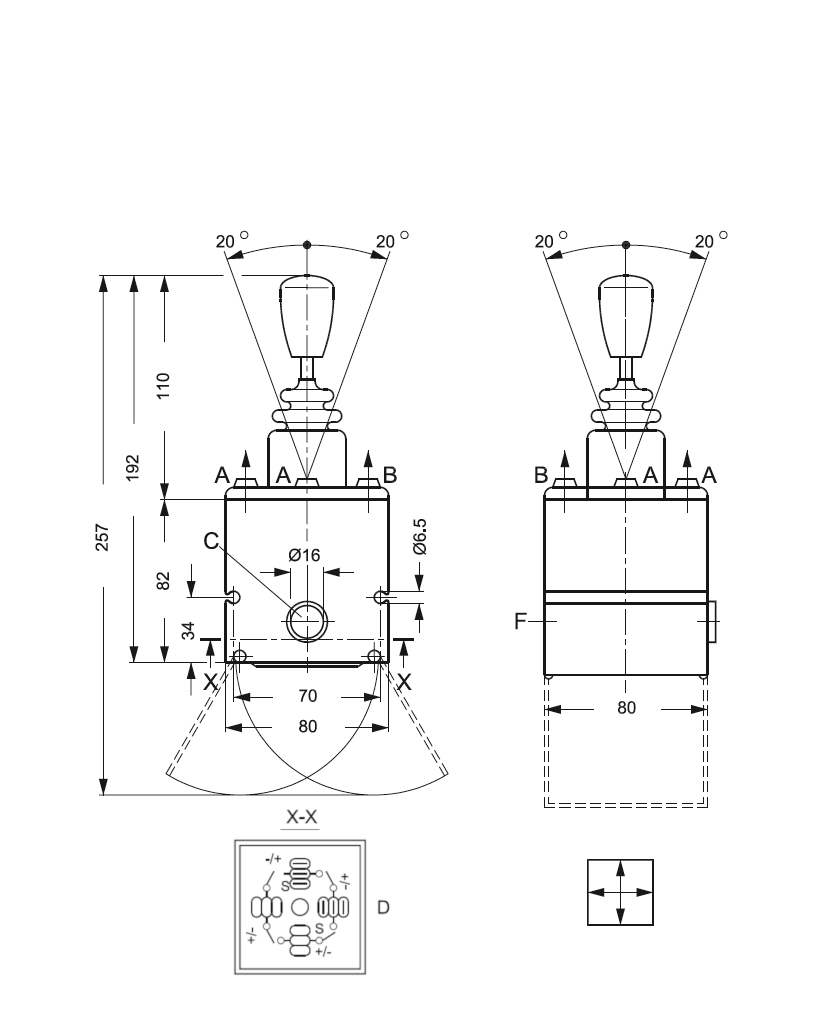 Manipulateur Danfoss proportionnel PVRES 2 fonctions