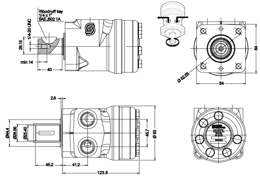 Moteur Danfoss orbital série DH 60 cm3